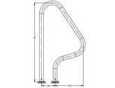 Narrow Figure 4 Flanged Grab Rail - Single